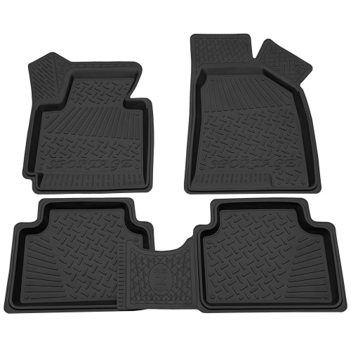 Коврики в салон Kia Sportage SL 2010-2014, резина Rezkon, Черный, Арт. 1021040200