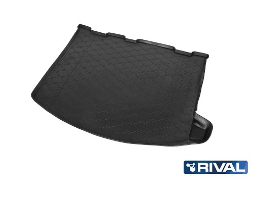 Коврик в багажник Ford Kuga  2011-2017, полиуретан Rival, Черный, Арт. 11804002