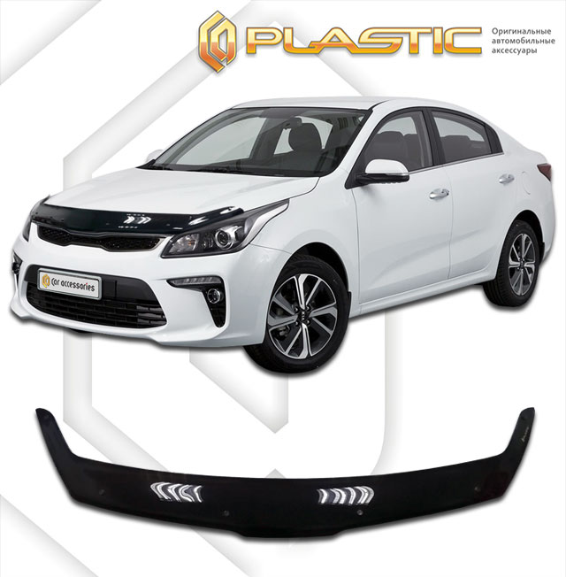 Дефлектор капота Ca-Plastic для Kia Rio (X) X-line, арт.2010010113131