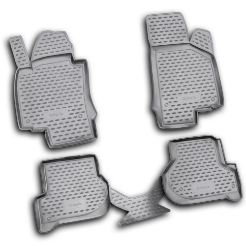 Коврики в салон Volkswagen Golf  2003-2008 Хэтчбэк 5 дв., полиуретан Element, Серый, Арт. NLC4503211K