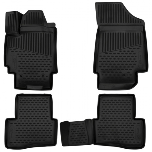 Коврики в салон Hyundai Creta 2015-2020, полиуретан L.LOCKER, Черный, Арт. 0204190101