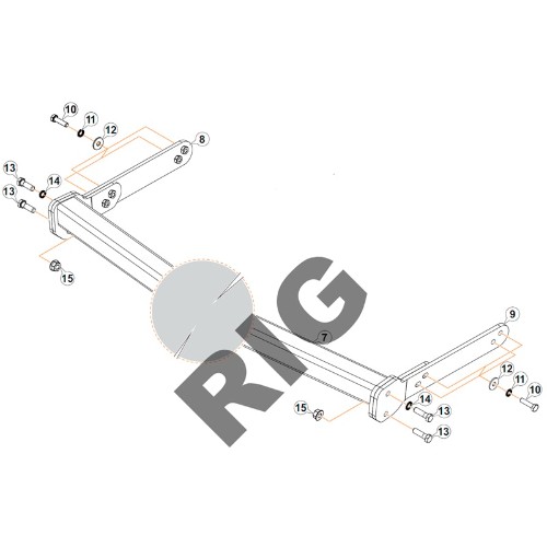Фаркоп Audi Q3 (8U) 2011-2014 ARAGON Арт. E6711BA