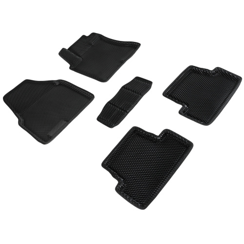 Коврики в салон Nissan Qashqai (J10) 2006-2010, 3D EVA Seintex "ромб", Черный, Арт. 95327