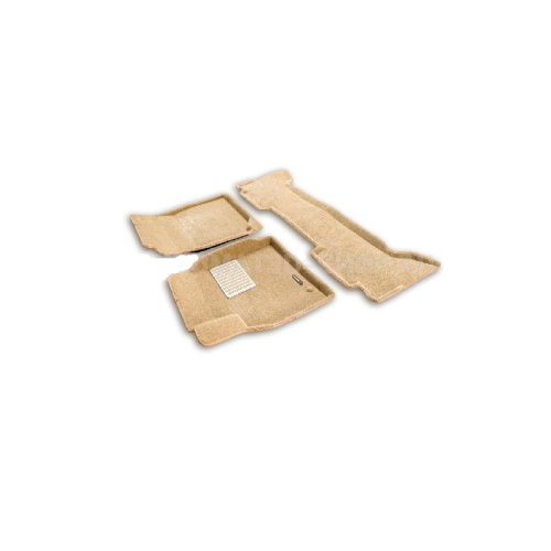 Коврики в салон Toyota Land Cruiser 100 1998-2002, 3D ткань Euromat LUX, Бежевый, Арт. EM3D-005117T
