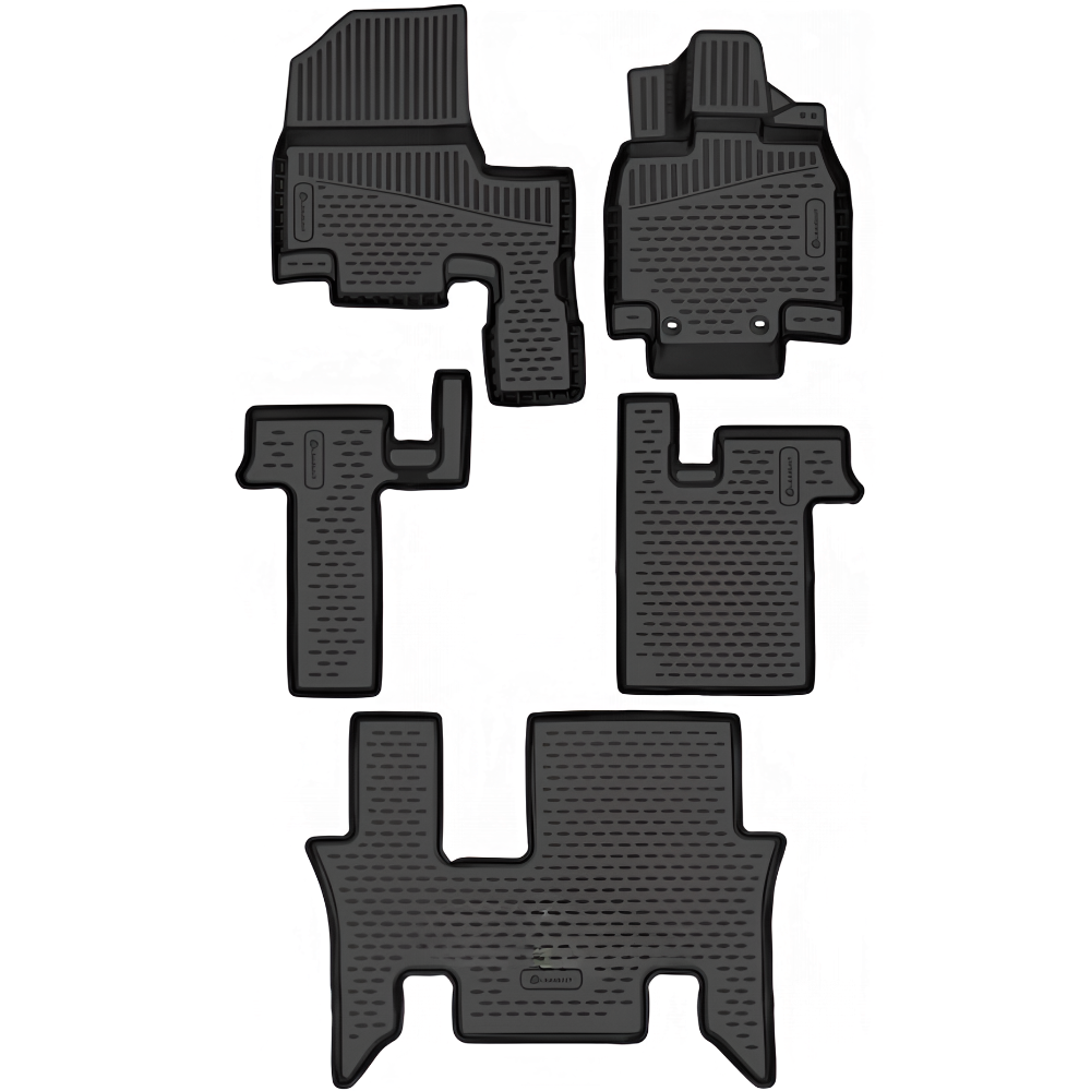 Коврики в салон Honda Stepwgn  2017-2023 FL, полиуретан EVA 3D Element, Черный, правый руль,7 мест Арт. EVAELEMENT3DAN1239210K