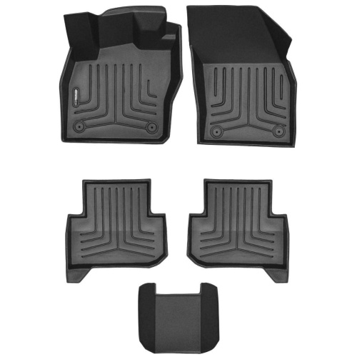 Коврики в салон Volkswagen Tiguan  2016-2020, 3D ткань Euromat LUX, Черный, укороченные Арт. EM3DLI0054151