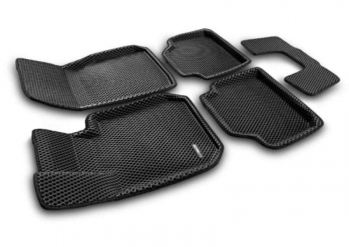 Коврики в салон BMW 3 (F30) 2011-2016 Седан, 3D EVA Euromat, Черный, Арт. EM3DEVA001202
