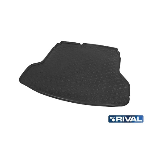 Коврик в багажник Kia Cerato  2018-2021, полиуретан Rival, Черный, Арт. 12802003