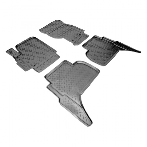 Коврики в салон Volkswagen Amarok  2010-2016, полиуретан Norplast, Черный, Арт. NPLPO9505