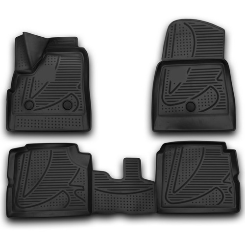 Коврики в салон LADA Niva 2131 2009-2021 5 дв., полиуретан 3D Element, Черный, Арт. F420250E1