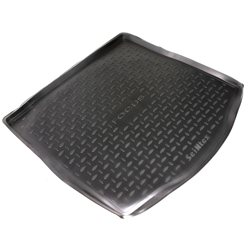 Коврик в багажник Ford Focus  2004-2008 Седан, полиуретан Seintex, Черный, Арт. 01253