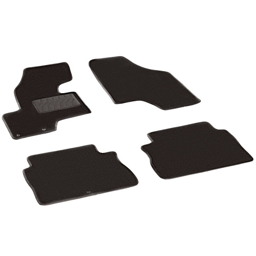 Коврики в салон Hyundai Santa Fe (CM) 2010-2012 FL, текстильные Seintex Lux, Черный, Арт. 83152