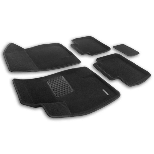 Коврики в салон Chery Arrizo 8 2022-, 3D ткань Euromat Business, Черный, Арт. EMC3D-001419