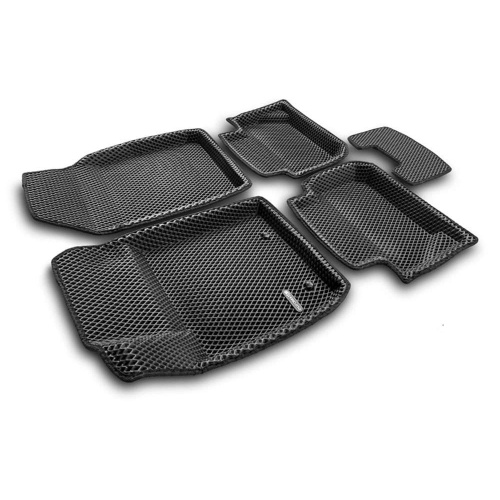 Коврики в салон Ford EcoSport 2012-2018, 3D EVA Euromat, Черный, Арт. EM3DEVA002213