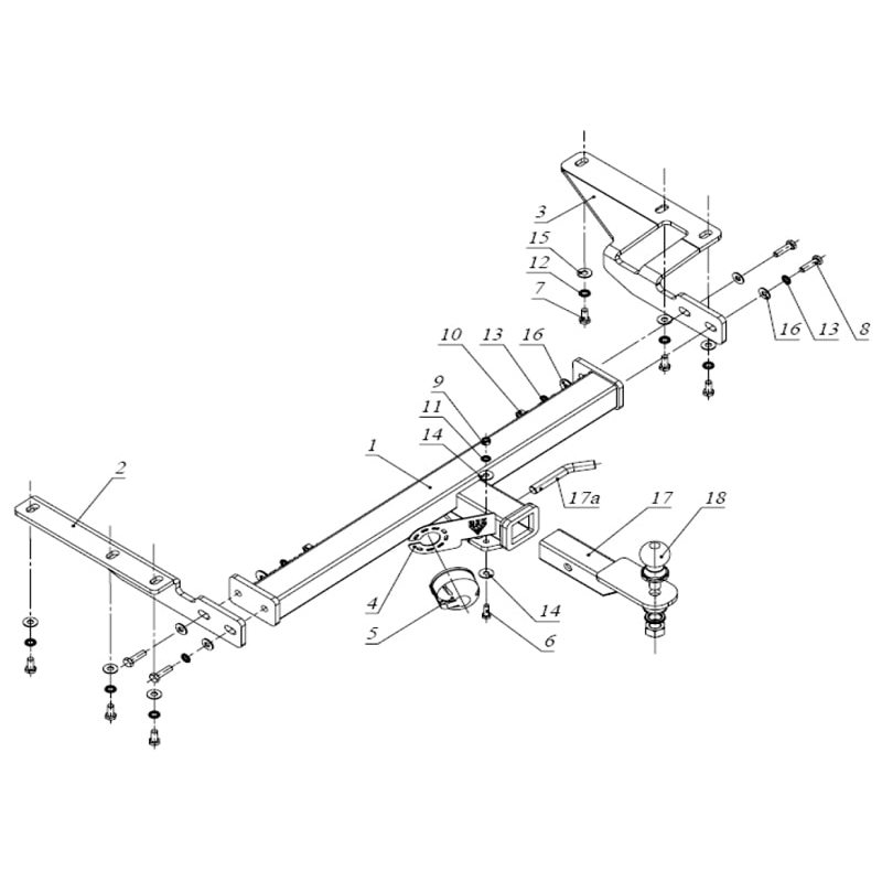 Фаркоп Honda CR-V III 2006-2009 (E с антистуком) БИЗОН Арт. FA0511EAK