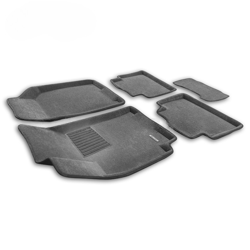 Коврики в салон Chevrolet Lacetti 2004-2013 Седан, 3D ткань Euromat Business, Серый, Арт. EMC3D001506G