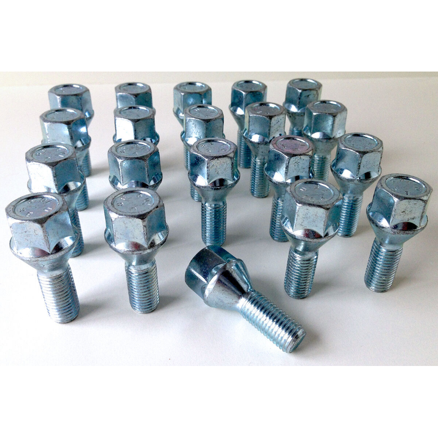 Комплект болтов M14x1.5 Конус L-24мм Цинк, Ключ 17, Арт. KK074093/ZN