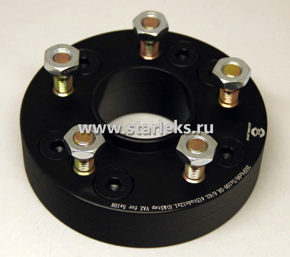 Проставка 25SP498/5108-58.6/63.4(STUD12x1.5) Step Black STARLEKS