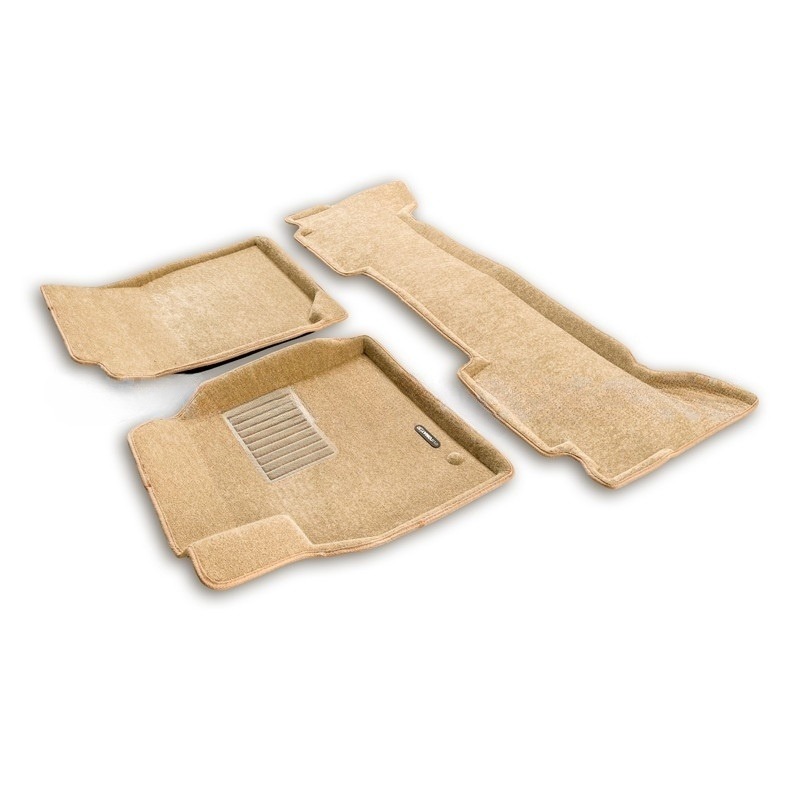 Коврики в салон Toyota Land Cruiser 100 1998-2002, 3D ткань Euromat Business, Бежевый, Арт. EMC3D005117T
