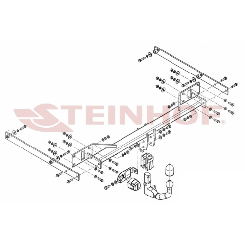 Фаркоп Mercedes E (W212) 2009-2013 Седан не подходит для а/м с версией AMG Steinhof Арт. M118