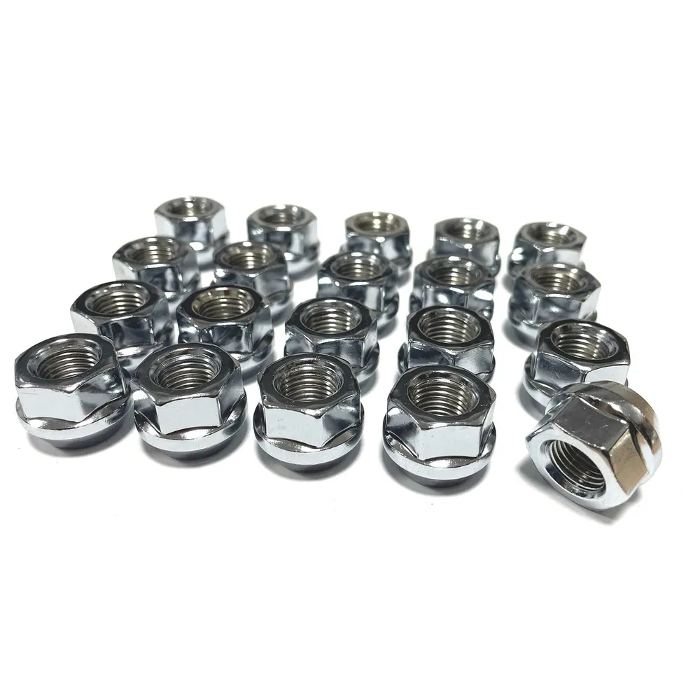 Гайка колеса M12x1.25 Сфера h-18мм открытая, Хром, Ключ 19, Арт. 400044 B Cr