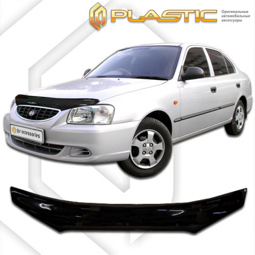 Дефлектор капота Ca-Plastic для Hyundai Accent, арт.2010010102821