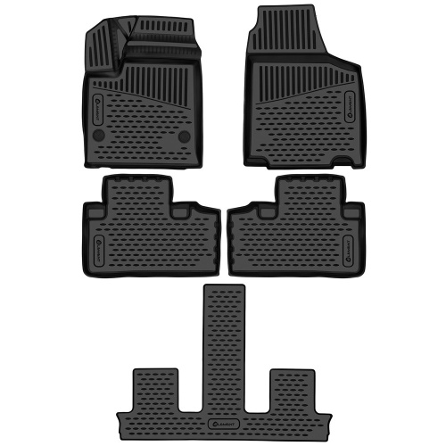 Коврики в салон AITO M7  2024- FL, полиуретан 3D Element, Черный, Арт. ELEMENT3DA71322210K