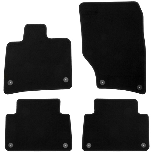 Коврики в салон Audi Q7 (4L) 2009-2015 FL, текстильные Klever эконом, Черный, АКПП Арт. KLEVER01041601200K