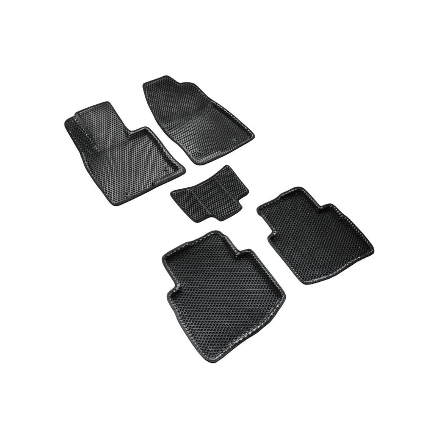 Коврики в салон Mazda CX-9 (TC) 2015-2021, 3D EVA Seintex "ромб", Черный, Арт. 317239