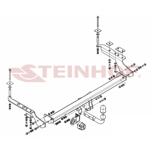 Фаркоп Subaru Forester I (SF/S10) 1997-2000 для а/м версии SF/SG; кроме 2.0 S-Turbo Steinhof Арт. S360