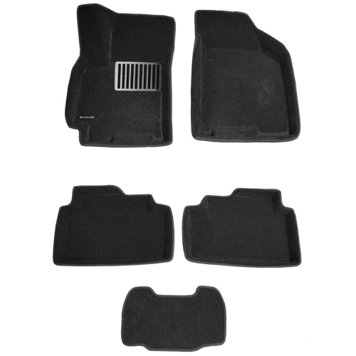 Коврики в салон Chevrolet Lacetti 2004-2013 Седан, 3D ткань Euromat LUX, Черный, Арт. EM3D001506