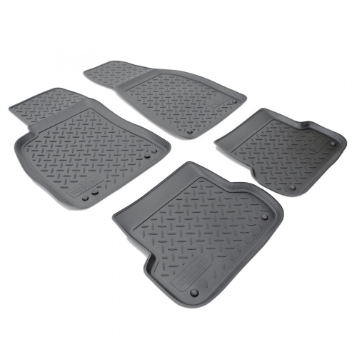 Коврики в салон Audi A4 (B6) 2000-2006 Седан, полиуретан Norplast, Черный, Арт. NPL-Po-05-30