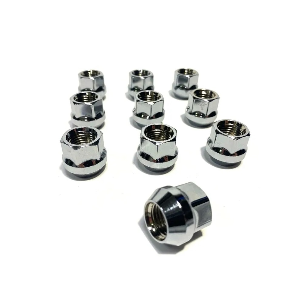 Гайка колеса M14x1.5 Конус h-17мм открытая, Цинк, Ключ 19, Арт. 400048HT(H=17)