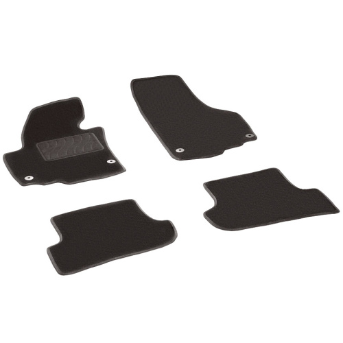 Коврики в салон Skoda Yeti  2009-2014, текстильные Seintex Lux, Черный, Арт. 83180