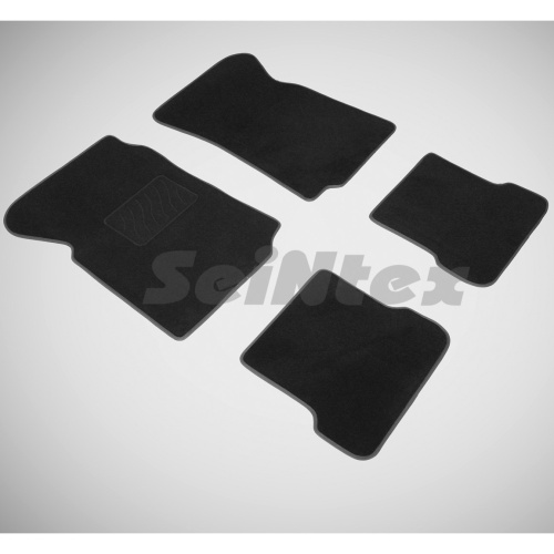 Коврики в салон Chery Amulet (A15) 2003-2010, текстильные Seintex Lux, Черный, Арт. 82354