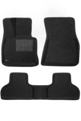 Коврики в салон BMW X5 (E70) 2006-2010, 3D ткань Euromat Business, Черный, Арт. EMC3D-001212