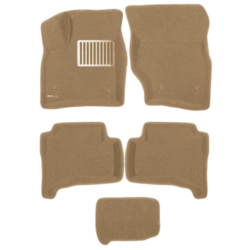 Коврики в салон Volkswagen Touareg  2002-2007, 3D ткань Euromat LUX, Черный, Арт. EM3D004100T