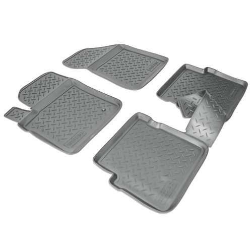Коврики в салон Dodge Avenger  2007-2009, полиуретан 3D Norplast, Серый, Арт. NPLPO2010G