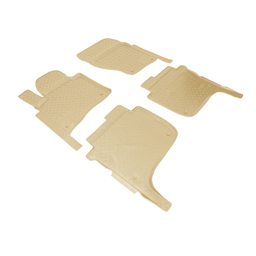 Коврики в салон Volkswagen Touareg  2010-2014, полиуретан Norplast, Бежевый, Арт. NPL-Po-95-57-B