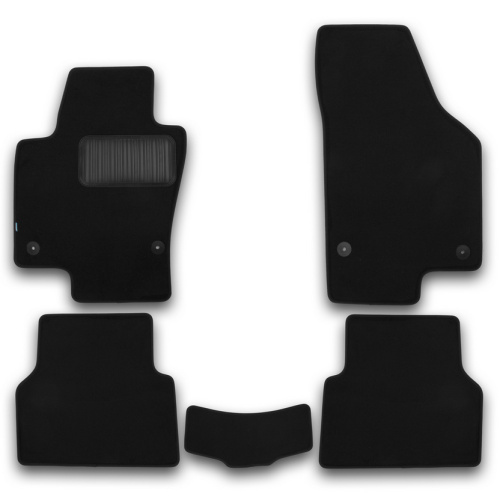 Коврики в салон Volkswagen Tiguan  2007-2011, ткань Klever premium, Черный, Арт. KLEVER03512122110KH