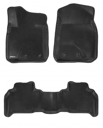 Коврики в салон Toyota Land Cruiser 200 2007-2012, 3D EVA Euromat, Черный, Арт. EM3DEVA005118