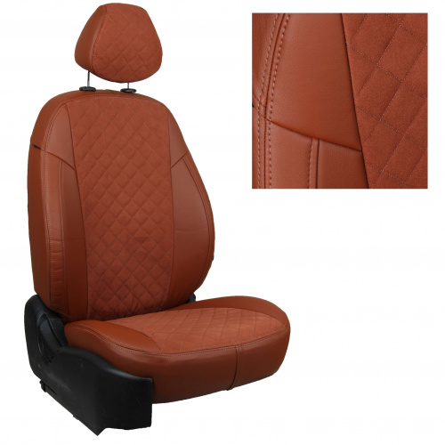 Чехлы SV-Auto для Hyundai Solaris, арт. Y88377RM-Br-Br-Br
