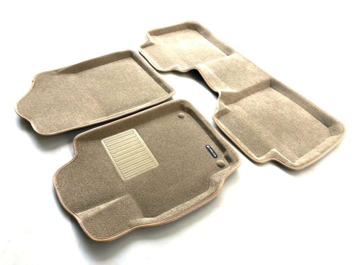Коврики в салон Toyota Camry (XV50) 2011-2014, 3D ткань Euromat Business, Бежевый, Арт. EMC3D005104T