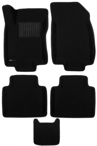 Коврики в салон Nissan X-Trail (T32) 2013-2019, 3D ткань Euromat Business, Черный, Арт. EMC3D003724