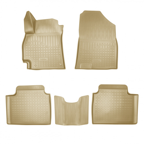 Коврики в салон Hyundai Elantra (CN7) 2020-, полиуретан 3D Norplast, Бежевый, Арт. NPA11C31070B