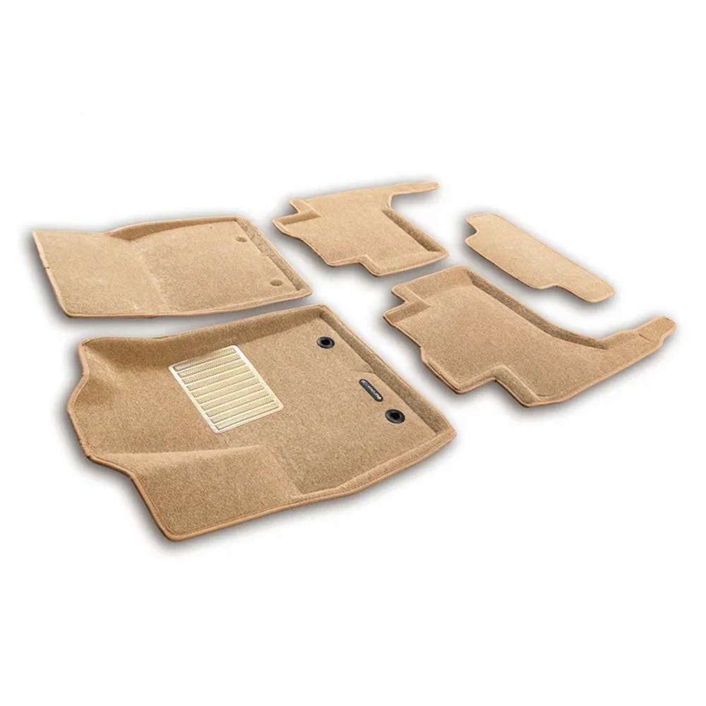 Коврики в салон Toyota Land Cruiser 300 2021-, 3D ткань Euromat Business, Бежевый, Арт. EMC3D005109T