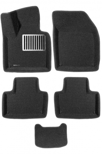 Коврики в салон Volvo XC90  2014-2019, 3D ткань Euromat LUX, Черный, Арт. EM3D005509