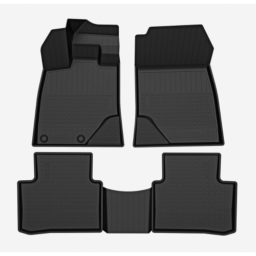 Коврики в салон Peugeot 5008  2024-, полиуретан 3D Norplast, Черный, 1,2 ряд Арт. NPA11C64540