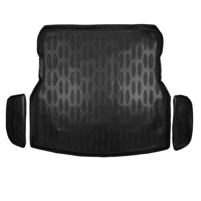 Коврик в багажник Nissan Almera (G15) 2012-2018, полиуретан Aileron, Черный, Арт. 71232