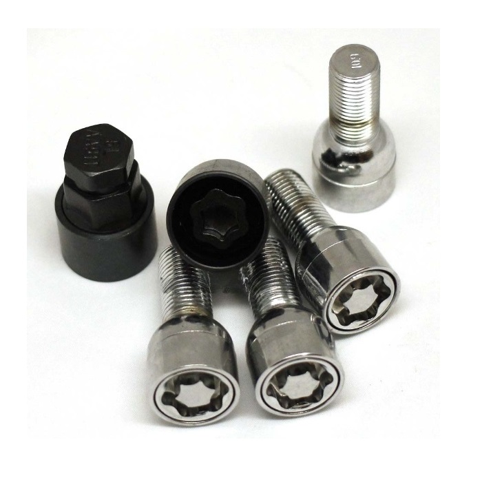 Секретные болты M12x1.5 Прессшайба L-24мм Хром, Ключ 17-19, Арт. 685093X2